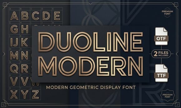 Duoline Modern: The Sleek Display Font for Contemporary Design