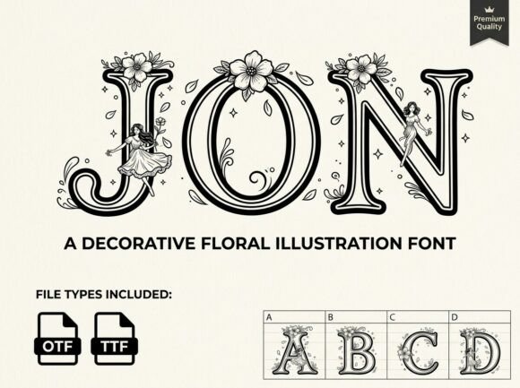 Jon: A Whimsical Typeface for Magical Branding
