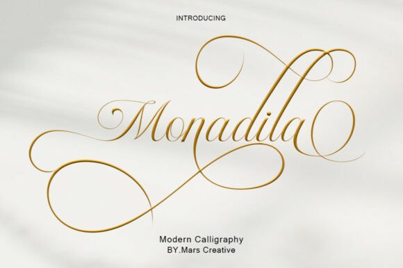 Monadila: The Calligraphy Font for Elegant Design