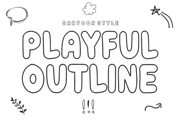 Playful Outline: A Creative Font for Fun Design Projects