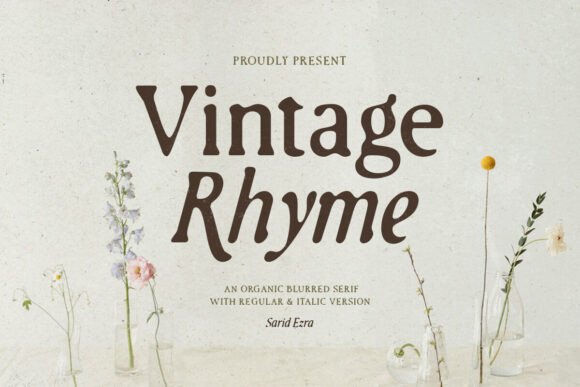 Vintage Rhyme: The Serif with a Soft, Organic Soul